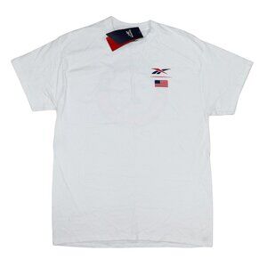 Reebok USA Dedication Nation Logo Short Sleeve Crew Neck Men's T-Shirt NWT White